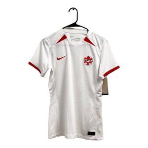 Nike Women's Soccer Canada Dri-Fit Jersery in White, Size S